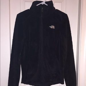 women’s size small black zip up north face